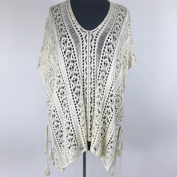Crochet Knit Tunic Top One Size - Picture 1 of 8